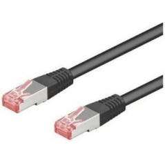 Goobay RJ45 S/FTP CAT 6 0.25m Black - High-Speed Connectivity for Optimal Performance!